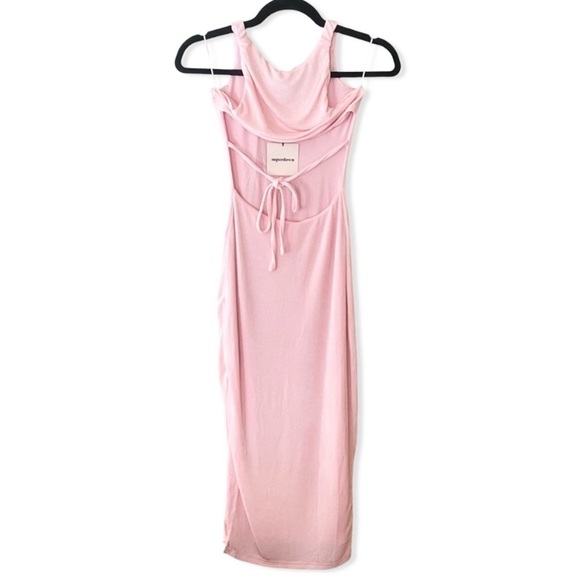 Superdown Marissa Midi Dress in Baby Pink Size Large - Picture 5 of 7